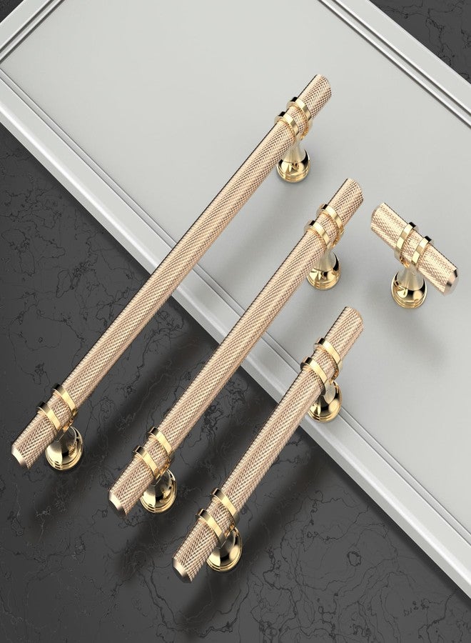 Coinkoly Gold Cabinet Pulls Knurled Kitchen Cabinet Handles - Image 2