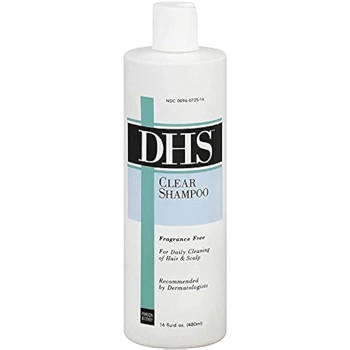 DHS Clear Hair Shampoo for Daily Cleaning of Hair and Scalp, Fragrance Free - 16 Oz (Pack of 6) - Image 1