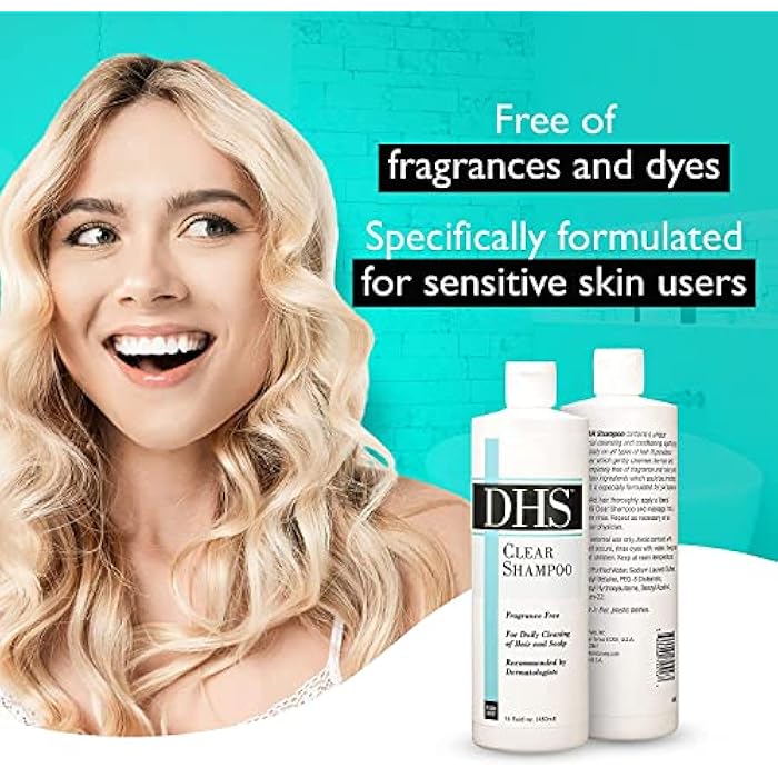 DHS Clear Hair Shampoo for Daily Cleaning of Hair and Scalp, Fragrance Free - 16 Oz (Pack of 6) - Image 3