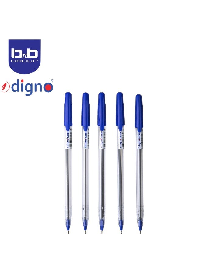 Digno Unik Ball Pen 1.mm 50 Pcs Jar Blue, for Students | Office Pens | Ballpoint Pens for Writing. - Image 3