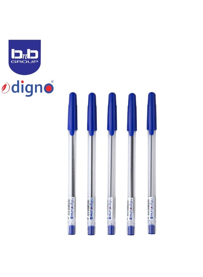 Digno Unik Ball Pen 1.mm 50 Pcs Jar Blue, for Students | Office Pens | Ballpoint Pens for Writing. - Image 4