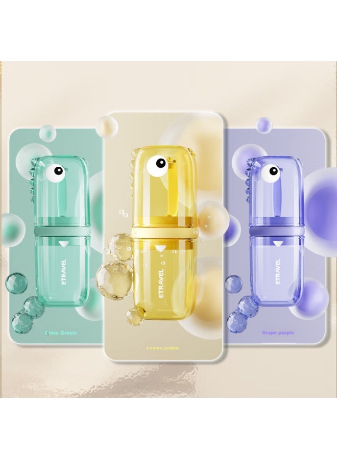 ETRAVEL Etravel Travel Convenient Children's Mouthwash Cup, Toothbrush Cup, Toothbrush Cup, Menglong Baby Washing Cup Set, Grape Purple - Image 5