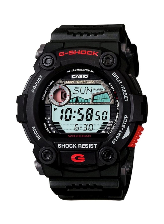 كاسيو ساعة يد رقمية مقاومة للماء بسوار من الراتينج طراز G 7900 1DR - 52 مم - لون أسود أولاد - Image 1