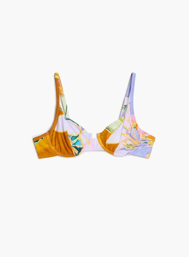Desigual Multicolour Printed triangle bikini top for Women | Best Price UAE