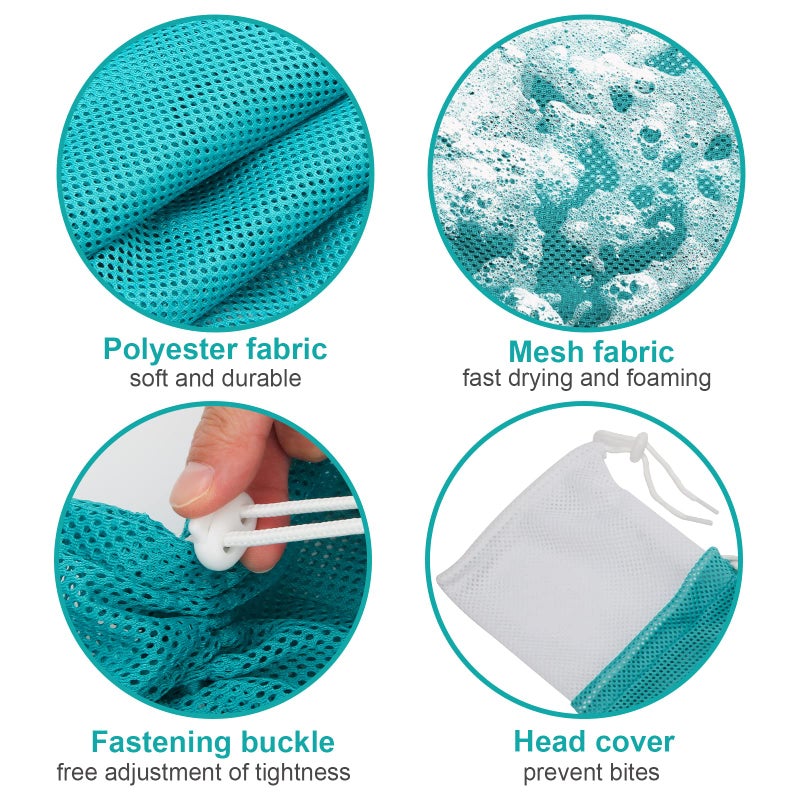 Catcan Cat Bathing Bag, Breathable Mesh Cat Shower Bag Anti Scratch Adjustable Cat Grooming Bag for Nail Trimming Polyester Soft Washing Bag - Image 3