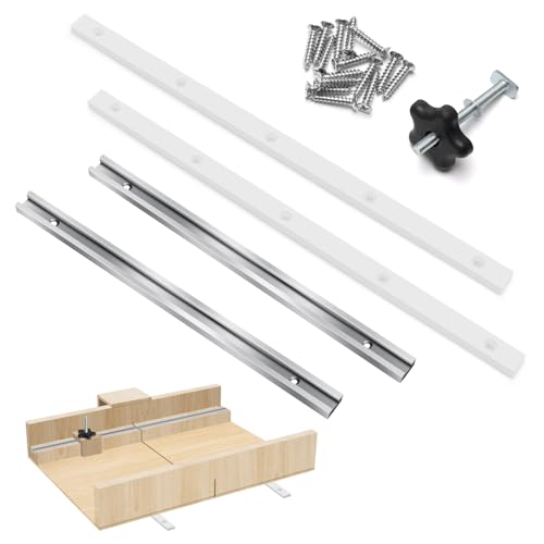 Coolrunner Table Saw Crosscut Sled Kit Coolrunner Crosscut Sled for Table Saw with 2 Aluminum T-Track, 2 UHMW Miter Bars, Knob, Bolt & Screws Set for DIY Tablesaw Crosscut Sled, U Tracks Woodworking Miter - Image 1