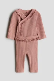 H&M 2-piece pointelle jersey set