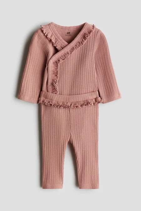 H&M 2-piece pointelle jersey set