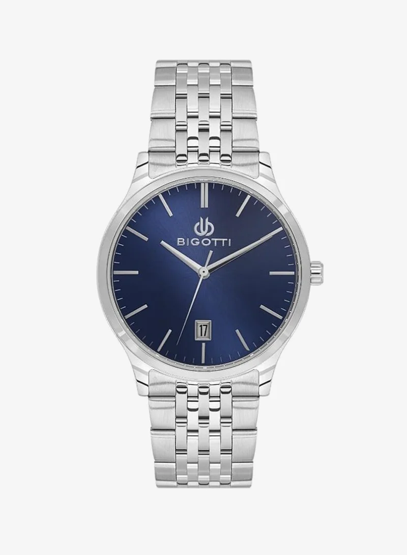 Bigotti Bigotti - Quotidiano Men Watch | Stainless Steel Band | Brass Case | Analog | Round Dial | Mineral Glass | Japanese Quartz | Water Resistant 50 Meters