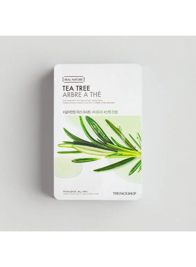 ذا فيس شوب ماسك الوجه من ريال نيتشر || مستخلص شجرة الشاي || لتهدئة البشرة -ذا فيس شوب