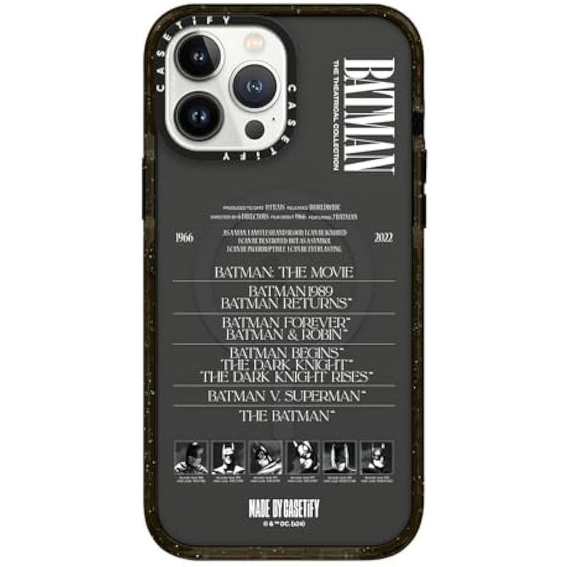 Casetify Impact iPhone 13 Pro Max Case 【Batman Co-Lab / 4X Military Grade Drop Tested / 8.2ft Drop Protection/Compatible with Magsafe】 - A Hero Can be Anyone - Clear Black - Image 1