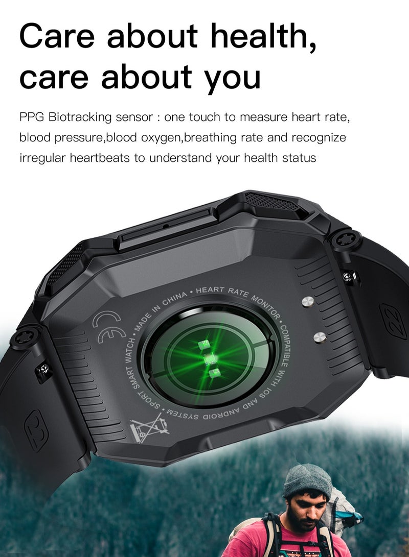 RollsTimi  Men's Smartwatch 1.85" IPS full Touch Screen Sports Fitness Tracker Heart Rate Sleep Monitor Waterproof Smart Watch for Men - Image 5