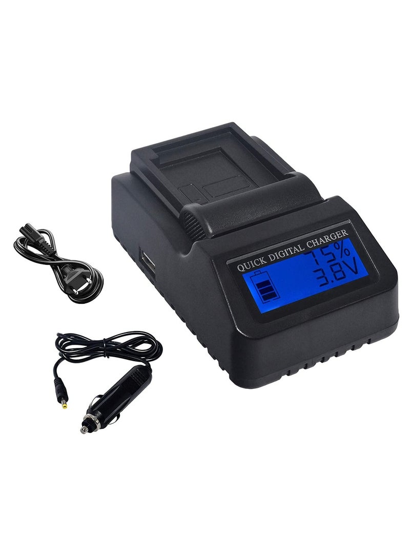 DMK Power LP-E10 LCD USB QUICK DIGITAL RAPID CHARGER For CANON EOS1100D 1200D X5 LC-E10E - Image 1