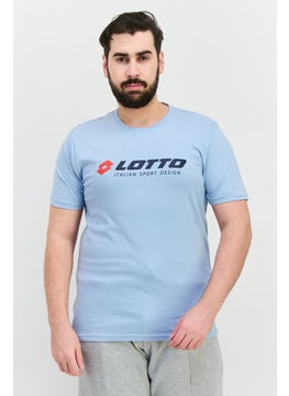 LOTTO Men Sportswear Fit Short Sleeve Outdoor T-Shirts, Sky Blue  - Image 1