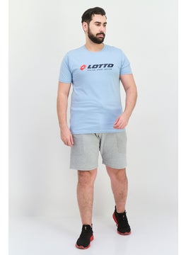 LOTTO Men Sportswear Fit Short Sleeve Outdoor T-Shirts, Sky Blue  - Image 4