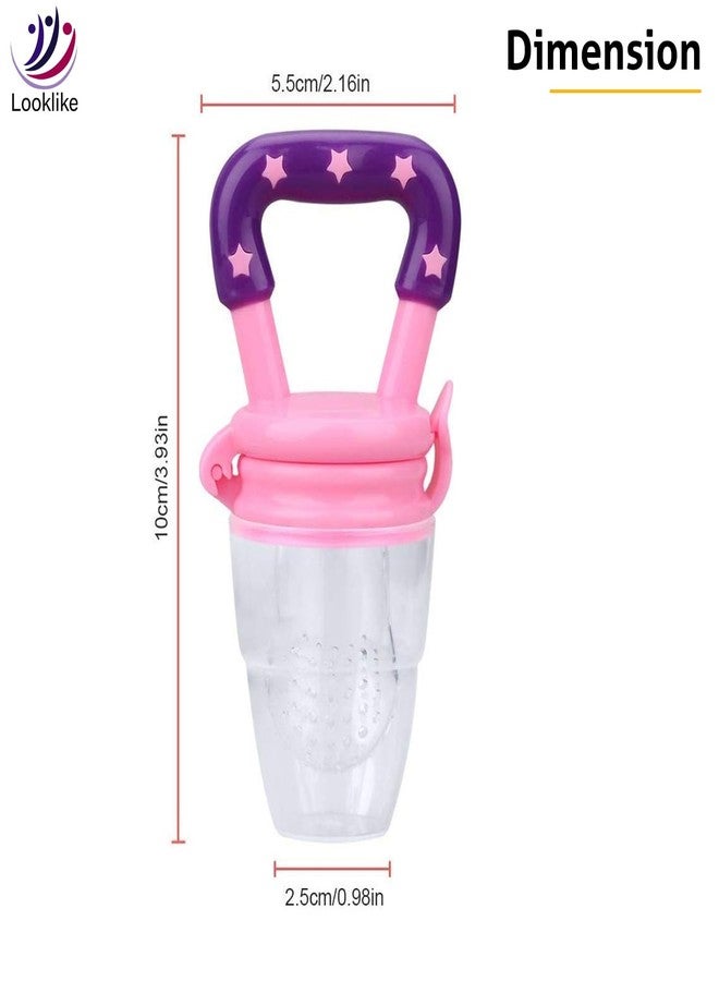 Looklike® Silicone Food & Fruit Nibbler for Babies | Soft Silicone Feeder Teether | Easy Grip Handle | Gentle Feeding Support | Pack of 2 - Image 3