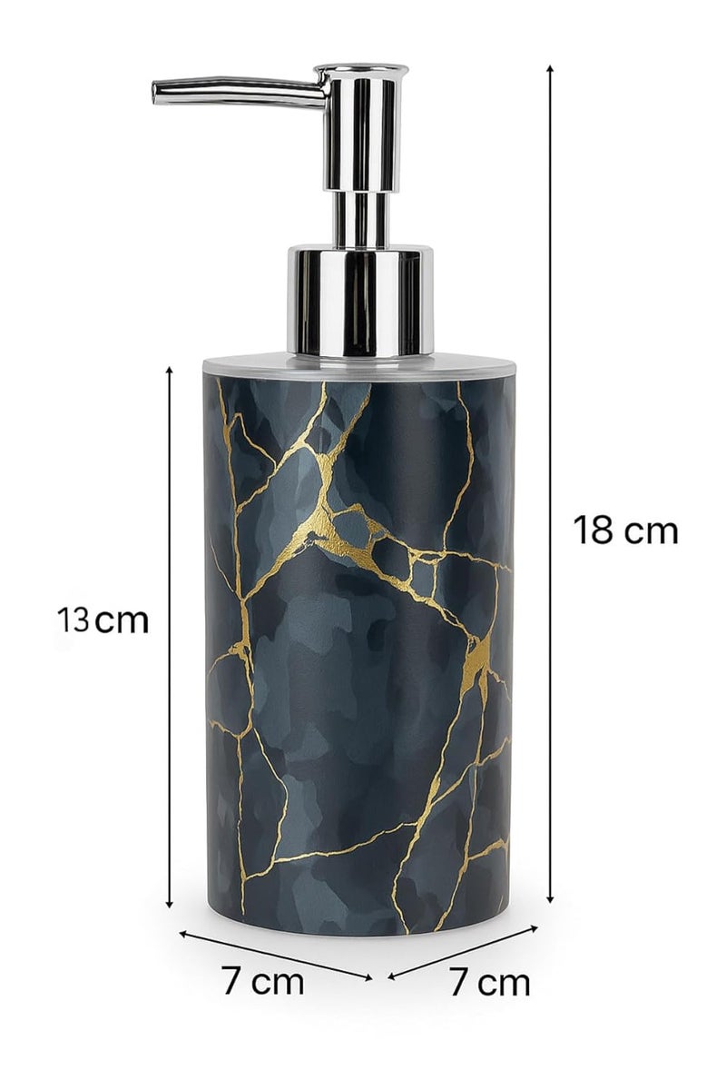 Haristar Liquid Soap Dispenser/Shampoo/Bottle Set with Pump for handwash in Bathroom, Kitchen Sink Chrome Finish top(Pack of 2) (Italyan Black White) - Image 2
