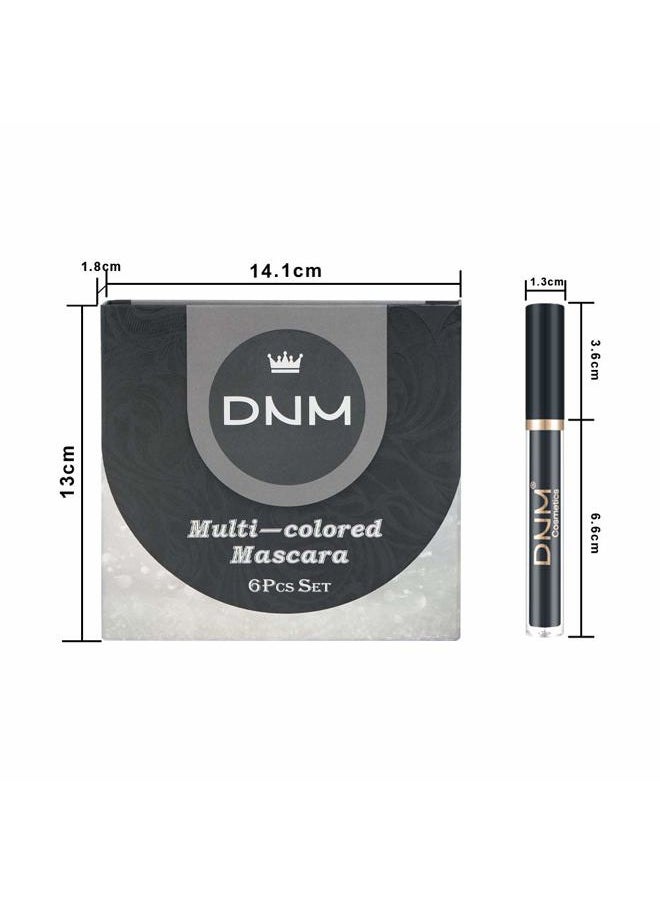 BINGBRUSH Colored Colorful Waterproof Mascara for Eyelashes Set,Blue White Black Brown Purple Long lasting Charming Voluminous Cruelty Free Vegan Eye Makeup (D-6 Colors 01, D)  - Image 4
