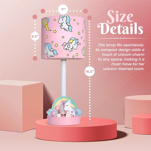 DAUGHTERS LIST Cute Unicorn Lamp for Girls Room - Granddaughter Gifts - UL Listed and Handpainted Gifts for Girls Bedroom with Box and Bulb - Rainbow Unicorn Decor for Kids - Image 3