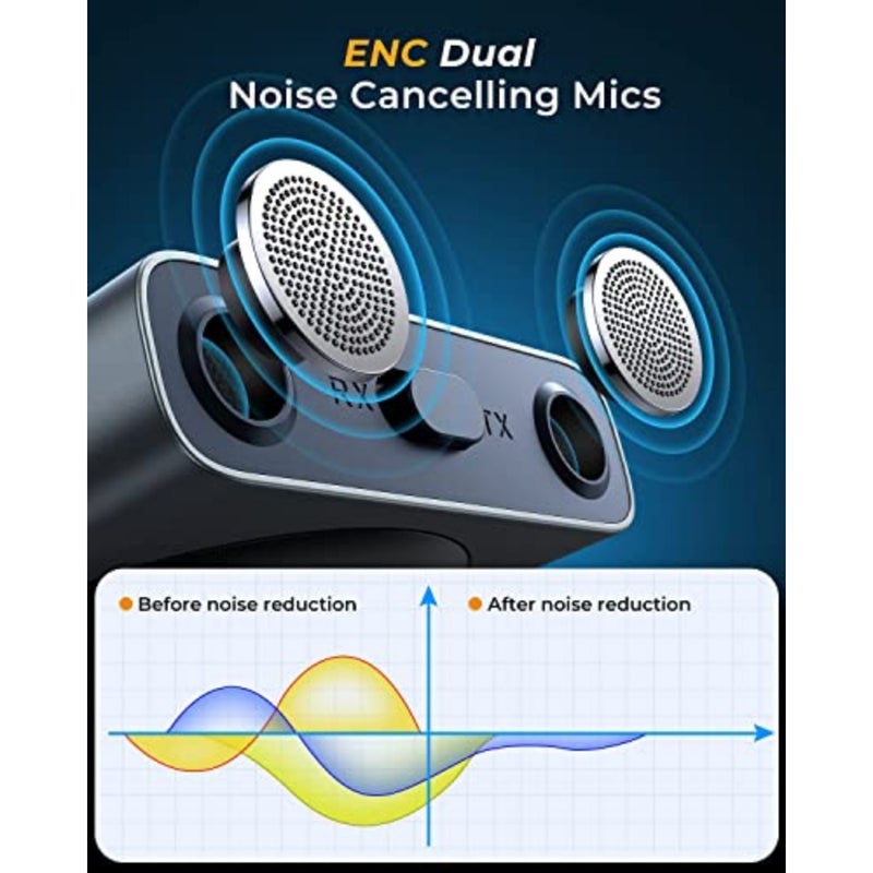 Bluetooth 5.3 Car Adapter, Transmitter Receiver 2 in 1, Enhanced Dual Mics LED Digital Display 3.5mm AUX Adapter, Bluetooth Wireless Adapter for Car Audio/Home Stereo/TV/Airplane/PC/Speaker, Metal - Image 3