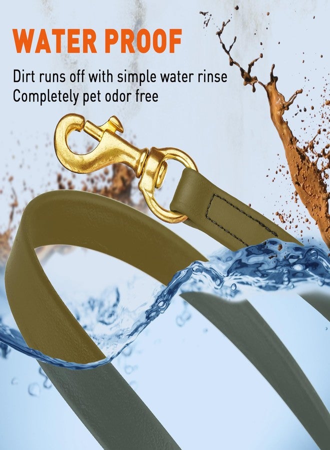 فايبر طوق كلاب فايبر K9 بيوثين المقاوم للماء للتدريب على التتبع، مناسب لكلاب شوتزهوند الرياضية والبحثية - حبل طويل مقاوم للروائح مع مشبك نحاسي صلب، مناسب للجراء متوسطة وكبيرة الحجم، 3/4 بوصة × 10 أقدام، لون أخضر زيتوني - Image 4