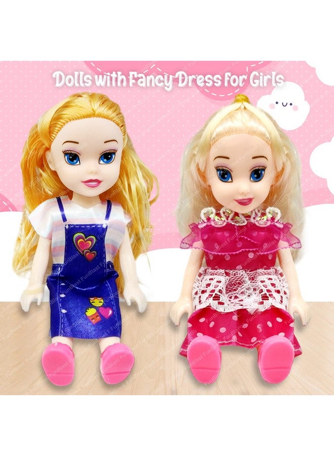فنبلاست دمى فن بلاست للبنات - دمى أخت جميلة واقعية للأطفال البنات، دمية لطيفة للبنات، دمية طفل لطيفة للأطفال، دمى بملابس تنكرية للبنات (عبوة من قطعتين) - Image 3