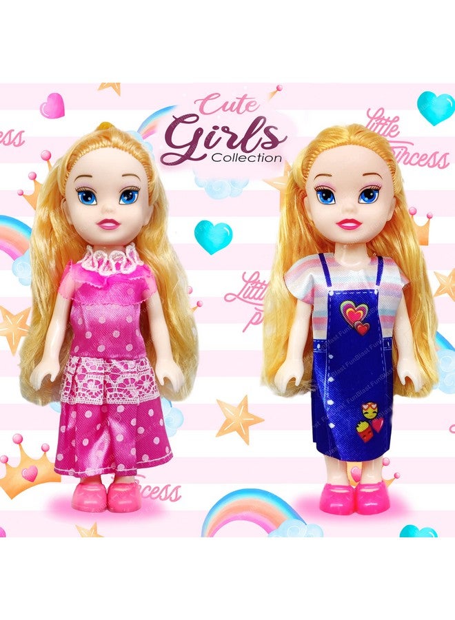 فنبلاست دمى فن بلاست للبنات - دمى أخت جميلة واقعية للأطفال البنات، دمية لطيفة للبنات، دمية طفل لطيفة للأطفال، دمى بملابس تنكرية للبنات (عبوة من قطعتين) - Image 4