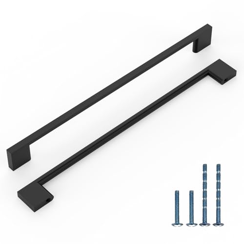 KNOKLOCK 6 Pack 126 Inch320mm Kitchen Cabinet Handles Matte Black Cabinet Pulls Kitchen Cabinet Hardware Drawer Pulls for Cupboard Wardrobe - Image 1