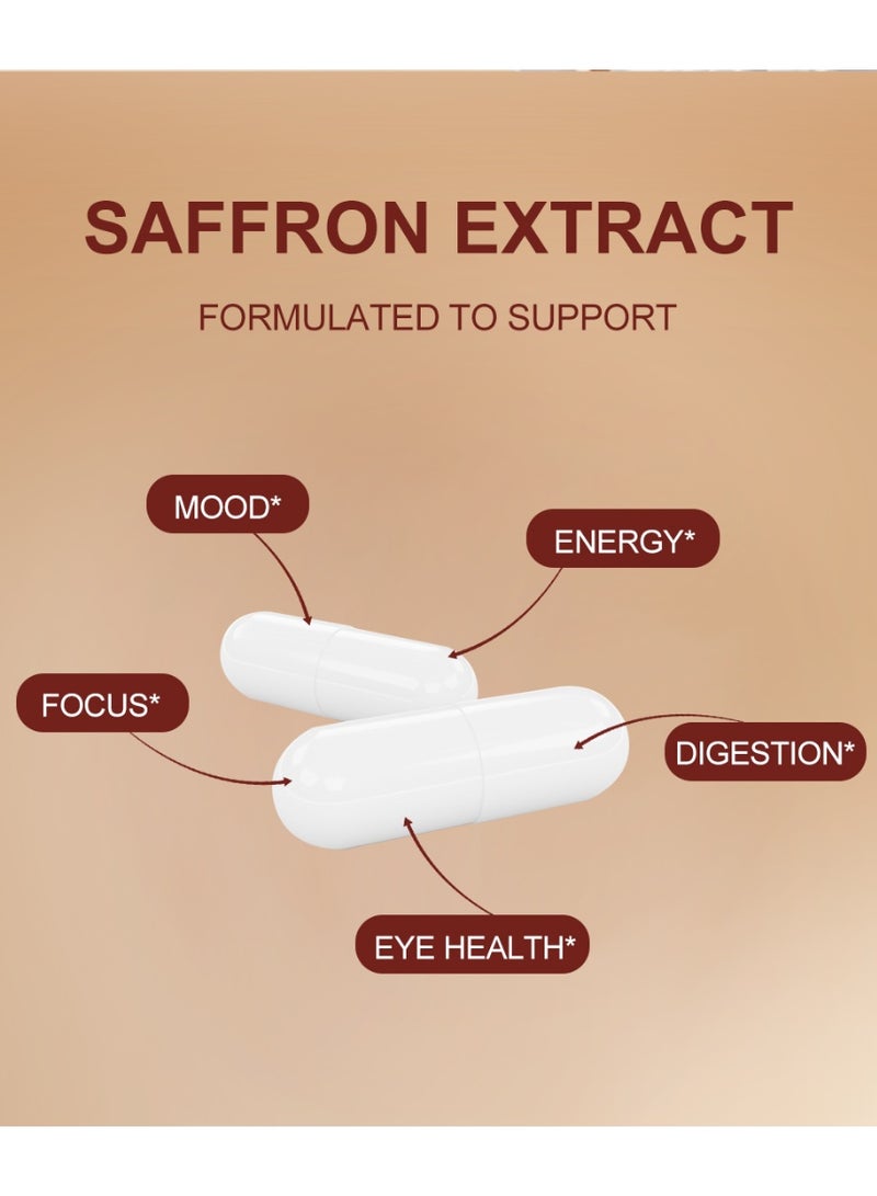Natuchoice Natural Saffron Mood, Memory & Focus Booster | Natuchoice Happy Saffron Plus | 60 Vegan Capsules | Brain & Sexual Health Daily Supplement - Image 4