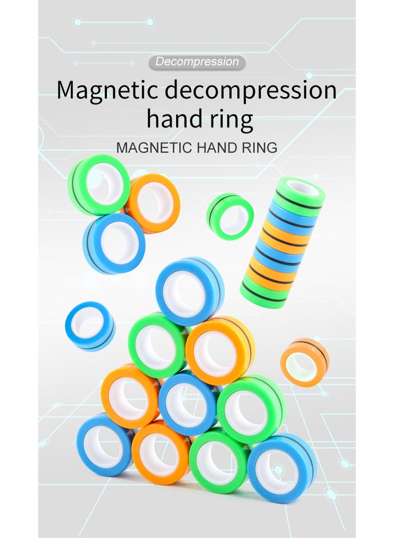 New Unique Magnetic Finger Ring Magnetic Ring Decompression Vent Finger Ring Rotating Fingertip Toy (green)  - Image 4