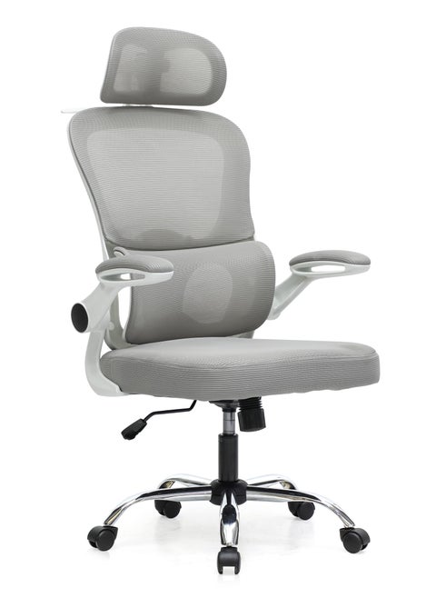 Ergonomic Mesh Computer Desk Chair MH-6038-White) For Office And Gaming With Headrest Back Comfort and Lumbar Support