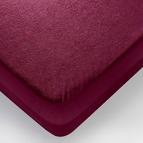 Sleepyhead 100% Waterproof Cotton Feel Mattress Protector | Double Size, 72 x 48 Inches | Breathable & Ultra Soft Fitted Bed Protector| Beetroot (Maroon) - Image 4