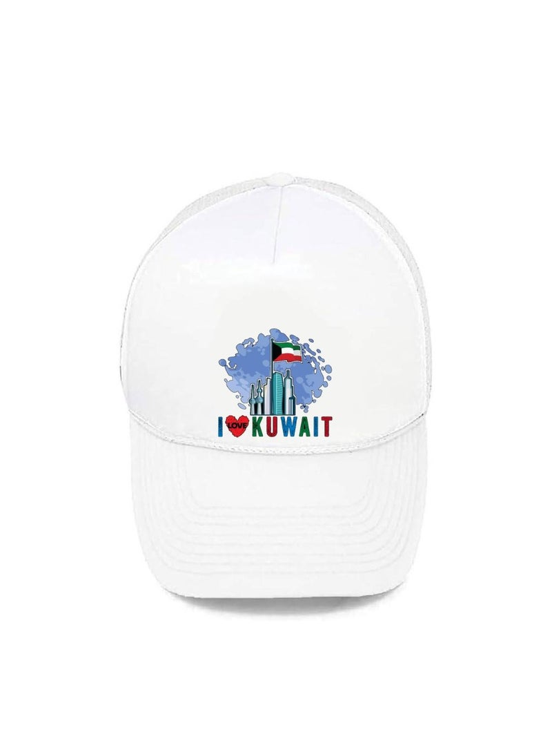 PRINTSHOP4ME Kuwait Mesh Cap With Plastic Closure For Men And Women–Perfect For National Day,Sports Activities And Casual Wear–Great Gift For Sports Fans And Events - Image 1