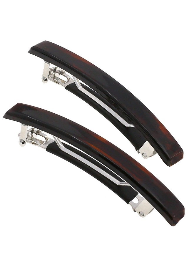 كاميلا مشبك شعر فرنسي باريسي Ad1/2 للبنات، مجموعة من مشبكين معدنيين مطاطيين قويين لتثبيت الشعر للنساء، إكسسوارات شعر متينة غير قابلة للانزلاق للبنات، صنع في فرنسا - Image 1