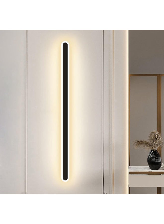 أجريون ​​ضوء حائط شرفة خارجي طويل، 23.6 بوصة شكل بيضاوي حديث ثريا حائط LED، IP65 مقاوم للماء، 3000K أبيض دافئ، 24W، تركيبة إضاءة خطية خارجية لفناء، ساحة، مرآب، شرفة - Image 1