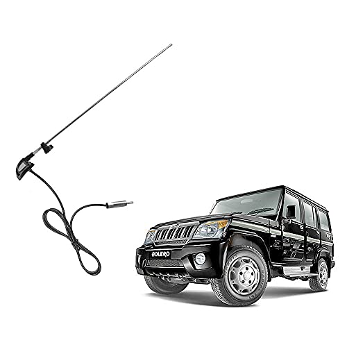Auto Pearl - Vehicle Roof Mount Rubber Antenna Mast Flexible Car Antenna with Anti-Theft Design and Car Wash Safe - Black -Bolero - Image 1