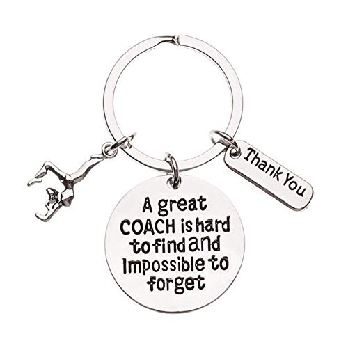 Infinity Collection Gymnastics Coach Keychain, Gymnastic Coach Gift, Great Coach is Hard to Find But Impossible to Forget Coach Keychain - Image 1