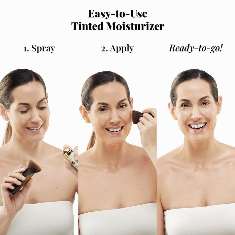 Jerome Alexander MagicMinerals AirTint Tinted Moisturizer AirBrush Spray Light | Tinted Moisturizer Spray with Anti-Aging Ingredients | Cognac |2PC - Image 3