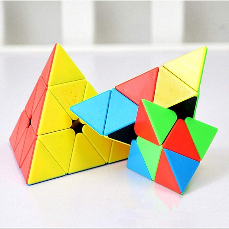 D ETERNAL لعبة مكعب الألغاز السحري مثلث مويو ميلونغ بايرامينكس عالية السرعة بدون ملصقات، متعددة الألوان للبالغين - Image 3