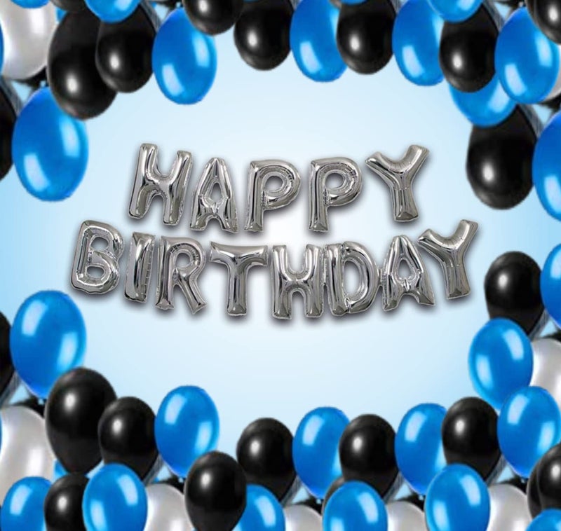 HK balloons Pack Of 31 Pcs Happy Birthday Foil Balloon Decoration Kit Set For Birthday Decorations With Metallic Balloons For Husband Boys - Image 5