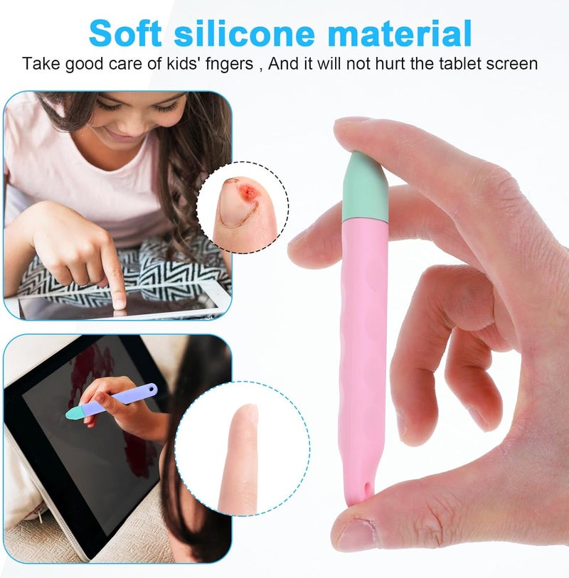 oruola Kid-Friendly Stylus Pens for Touch Screens,2 Pack of Pink and Purple Stylus Pens for Kids,Universal Touch Screen Capacitive Stylus Compatible with Pad,Phone, Kindle,Tablets,and Smartphones - Image 4
