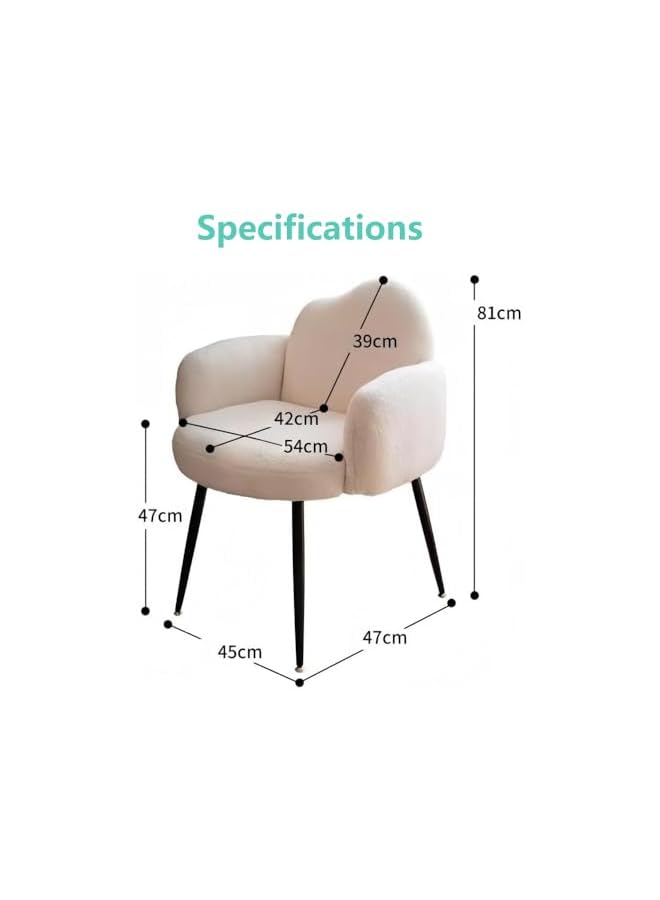 Modern Vanity Chair, Minimalist Accent Armchair with Ergonomic Cloud Backrest, Elegant Makeup Seat for Bedroom & Dressing Room (Pink) - Image 3