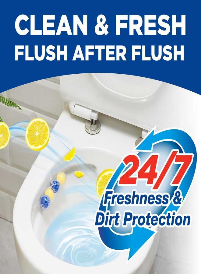 Bloo Solid Toilet Rim Block Power Active Lemon Twin Pack | 4 in 1 Toilet Cleaners with Anti-Limescale, Cleaning Foam, Dirt Protection and Extra Freshness | Twin Value Pack 2x50g Toilet Block - Image 4