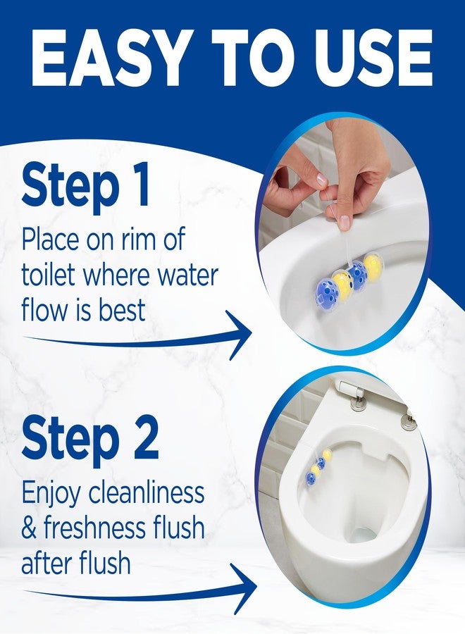 Bloo Solid Toilet Rim Block Power Active Lemon Twin Pack | 4 in 1 Toilet Cleaners with Anti-Limescale, Cleaning Foam, Dirt Protection and Extra Freshness | Twin Value Pack 2x50g Toilet Block - Image 5