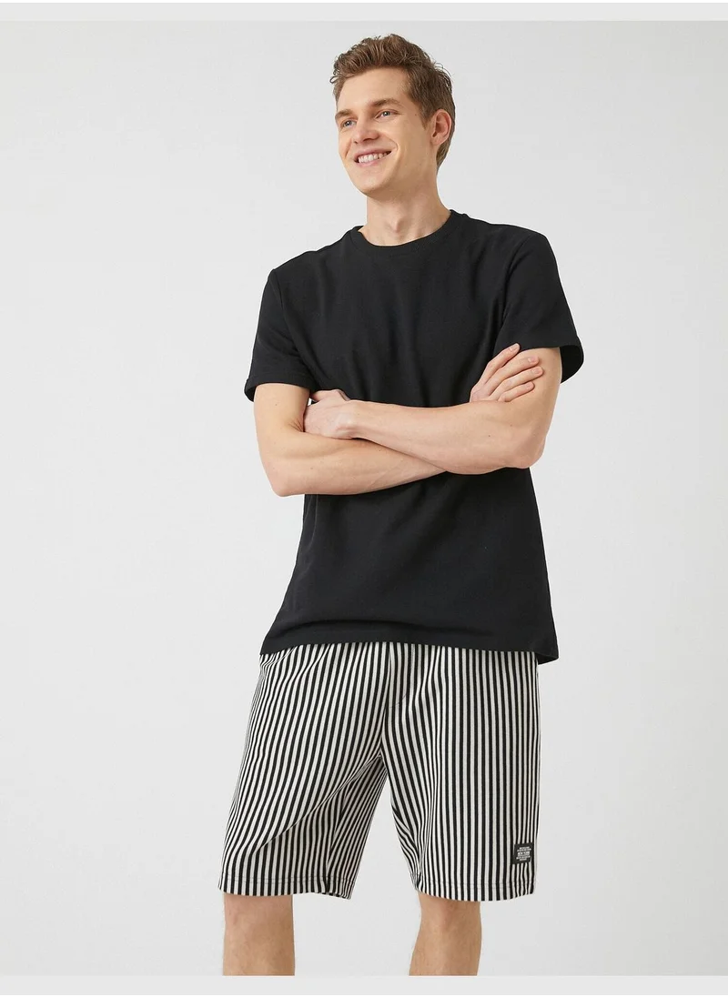 KOTON Slim Fit Striped Shorts