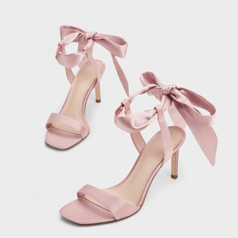 Spot Fairy style Sandals Women's Fine Heels Summer 2026 New Style Ribbon Strap Satin Bow Strap High Heels - Image 4