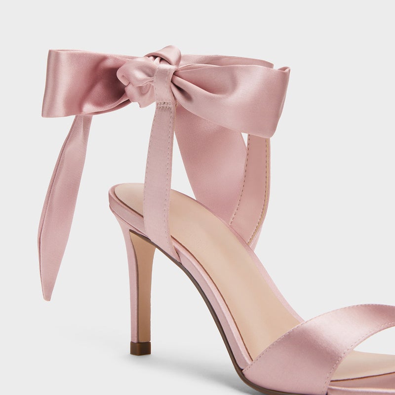 Spot Fairy style Sandals Women's Fine Heels Summer 2026 New Style Ribbon Strap Satin Bow Strap High Heels - Image 5