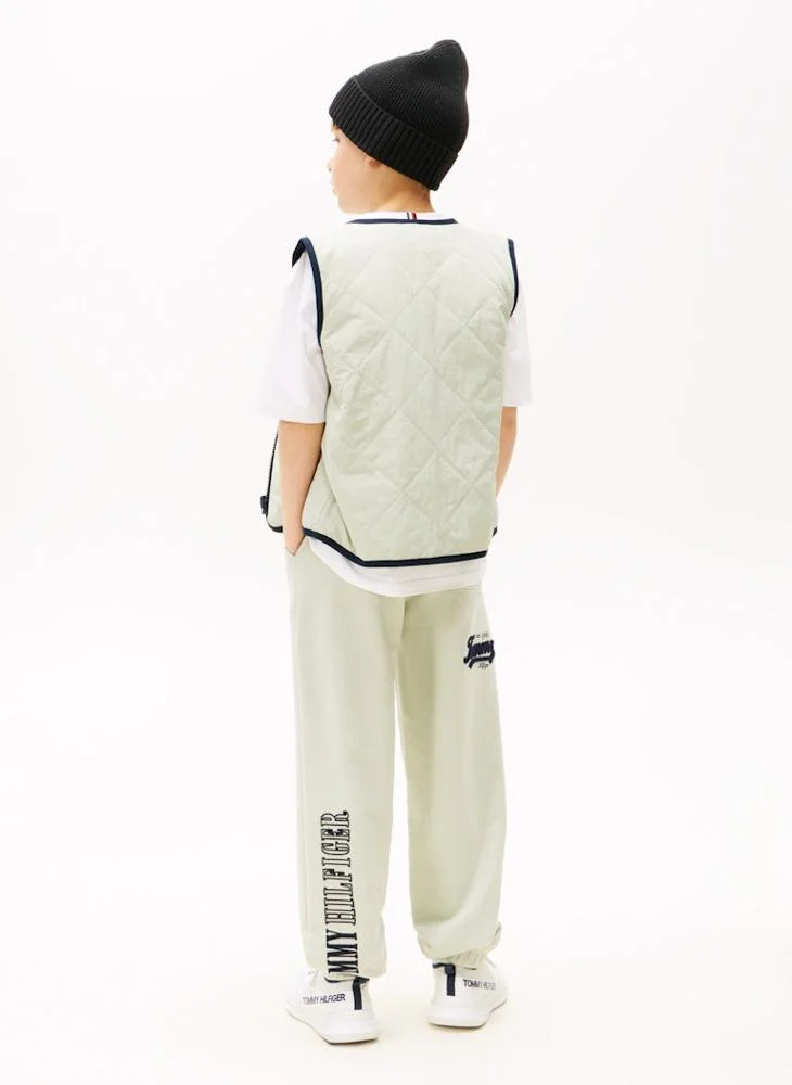 تومي هيلفيغر Kids Mix Media Quilted Vest