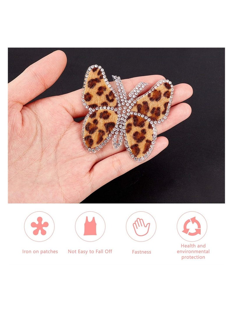 Y&D SYOSI, Leopard Rhinestone Sewing Patches, 10PCS Delicate Embroidered Patches with Different Shapes, Iron On for Decorate Clothes, Dress, Hat, Jeans - Image 3