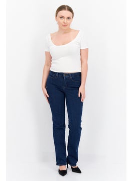 NYDJ Women Regular Fit Dark Wash Stretchable Jeans, Navy  - Image 2